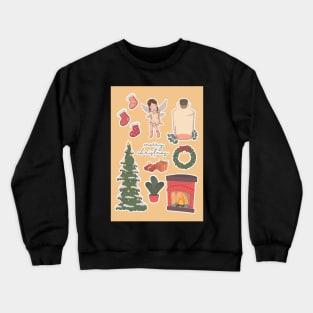 Sticker Set Fairy Christmas Bottle Crewneck Sweatshirt